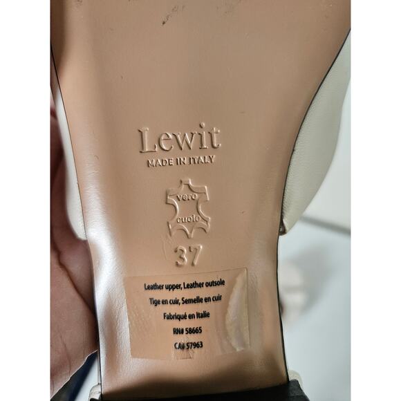 Lewit D'Orsay Pointed Toe Ballet Flats, Size 37 (US 6.5) - Picture 4 of 9